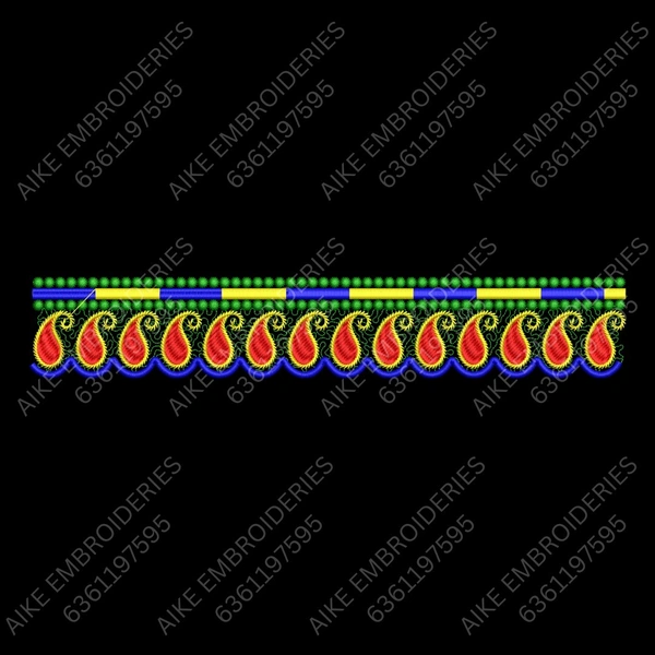 Blouse Design No MSM-046/2 - Simple Border, U Shape