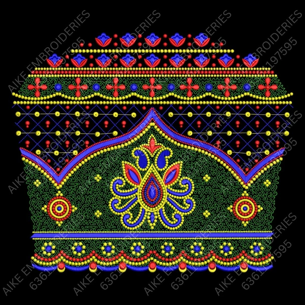 Blouse Design No MSM-047 - Full Sleeve, U Shape