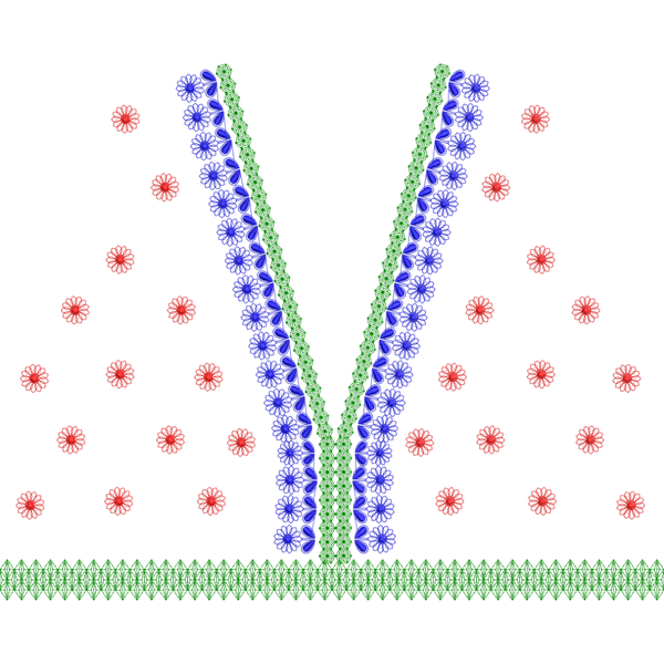 Blouse Design No : AE-002 ,Anarkali, V Shape