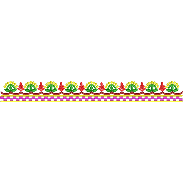 Blouse Design No : AE-014 - Simple Border, U Shape