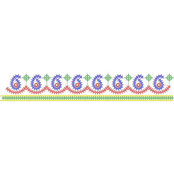 Blouse Design No : MSM-082 - Simple Border, U Shape