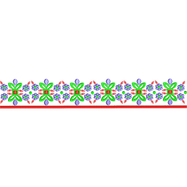 Blouse Design No : HC712/1 - Simple Border, Square Shape