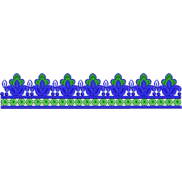 Blouse Design No : HSW-M-169 - Simple Border, U Shape