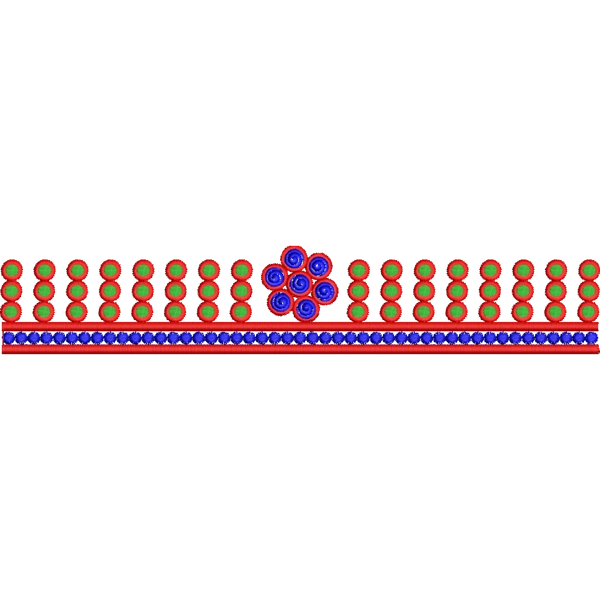 Blouse Design No : HSW-M-177 - Simple Border, U Shape