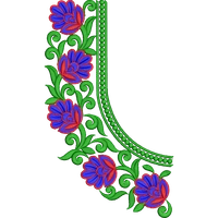 Blouse Design No : HSW-M-178-C - Simple Border, U Shape