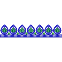 Blouse Design No : HSW-M-204 - Simple Border, U Shape