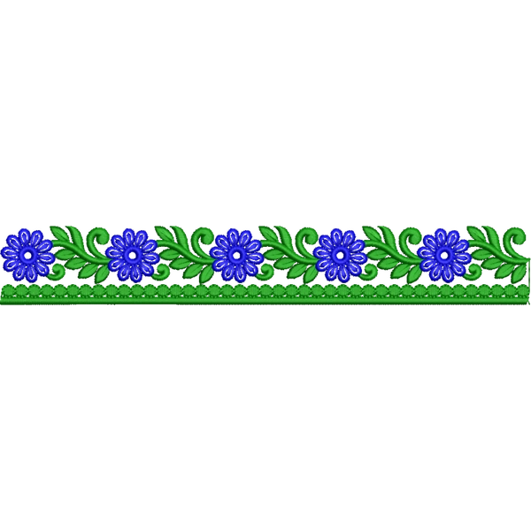 Blouse Design No : HSW-M-212 - Simple Border, U Shape