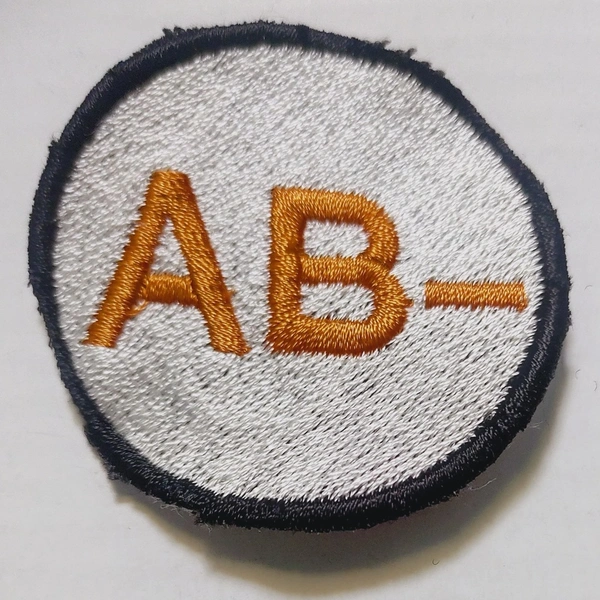 Embroidered Patch-Blood Group-Round Shape