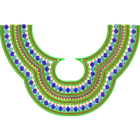 Blouse Design No :MSM - 505 - Simple Border, Pot Neck