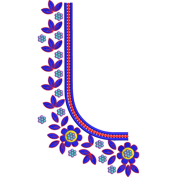 Blouse Design No :MSM - 545/2 - Simple Border, U Shape