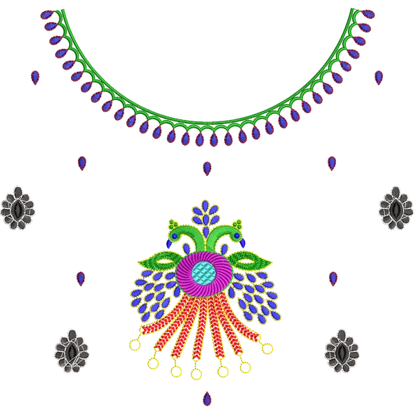 Blouse Design No :MSM - 553 , Peacock