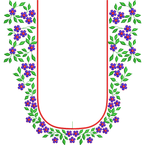 Blouse Design No :MSM - 576 , Flower Bunch , Leaf