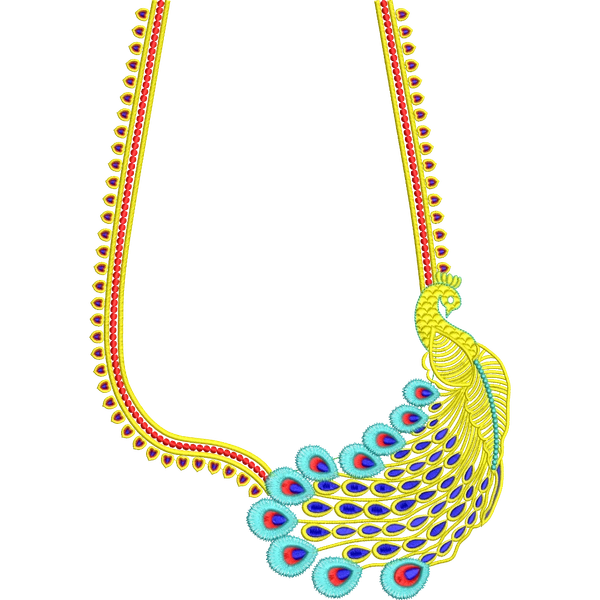 Blouse Design No :MSM - 615 , Peacock