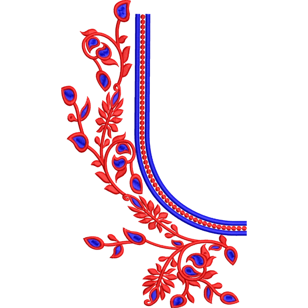 Blouse Design No :MSM - 653 - Simple Border, U Shape