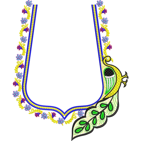 Blouse Design No :MSM - 669 , Peacock