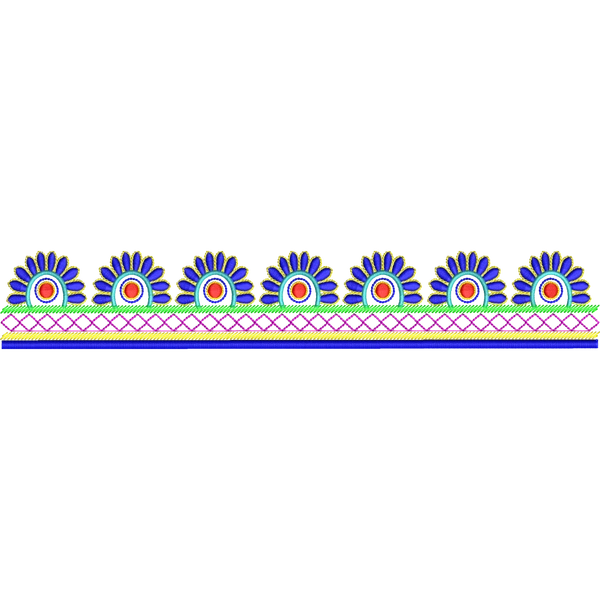 Blouse Design No :MSM - 767 - Simple Border, U Shape