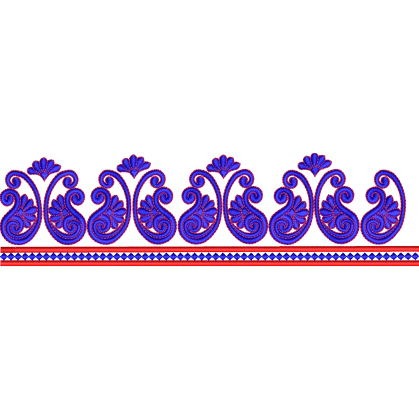 Blouse Design No :MSM - 773/1 - Simple Border, U Shape
