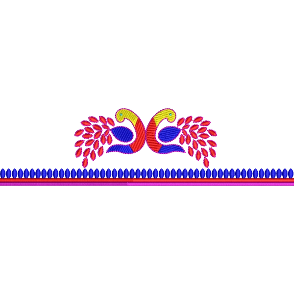 Blouse Design No :MSM - 800 - Simple Border, U Shape