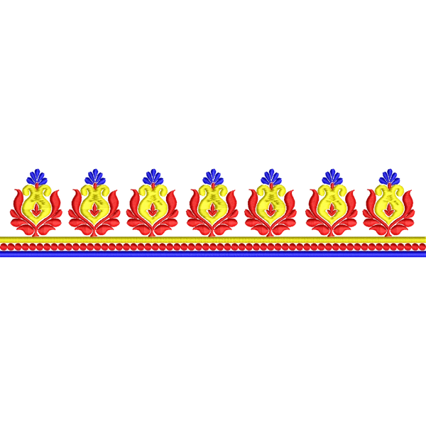 Blouse Design No :MSM - 826 - Simple Border, U Shape