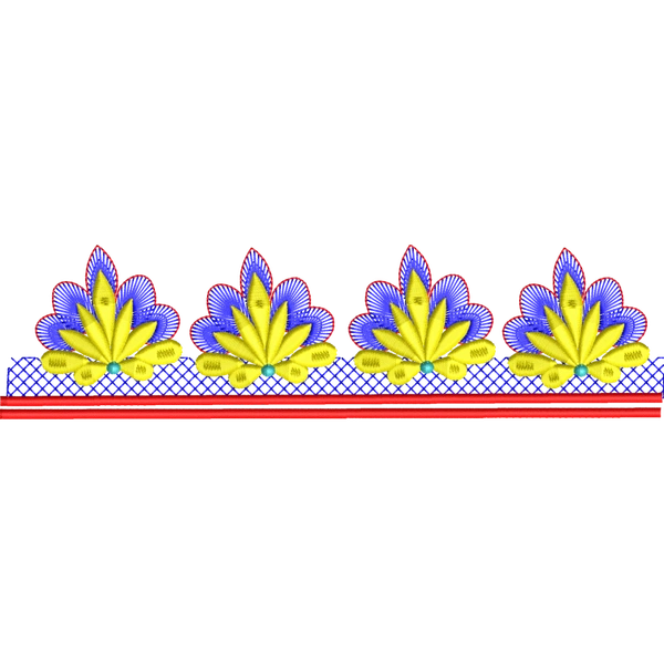 Blouse Design No :MSM - 974 - Simple Border, U Shape