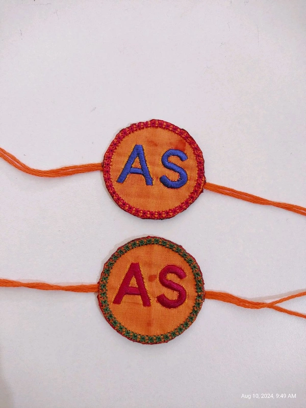 Rakhi With Personalised Name(Round)(Rakhi-001)