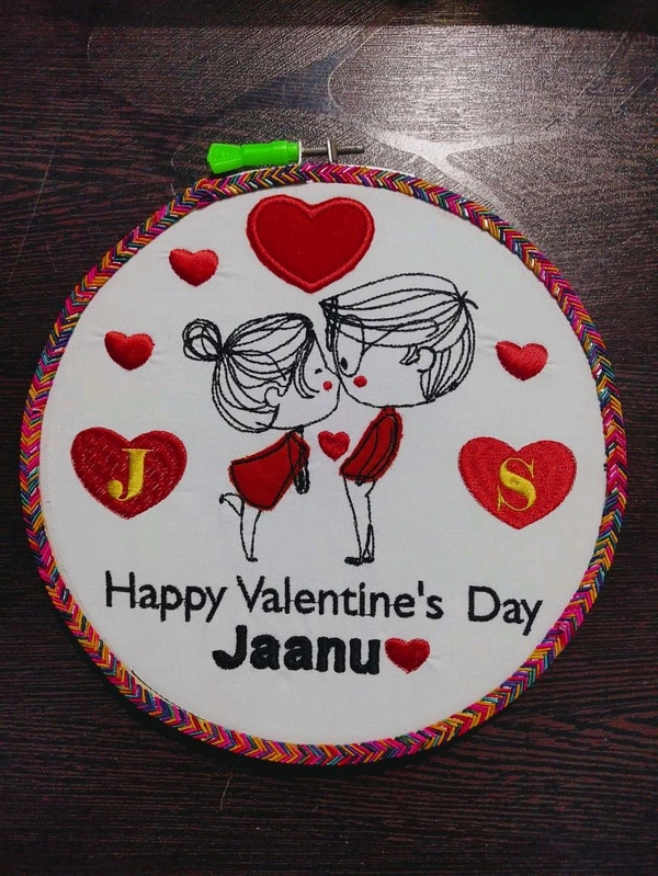 Embroidery Hoop - Valentines Day Gift (Hoop-005)