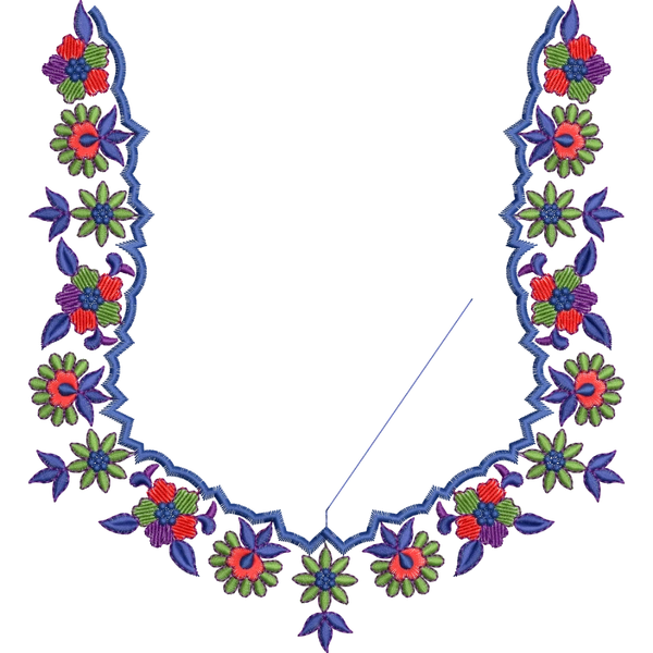 Blouse Design No :BH411/3 ,Small Butta , Flower Bunch