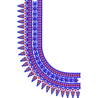 Blouse Design No :MSM - 151 - Simple Border, U Shape