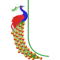 Blouse Design No :MSM - 207 - Pot Neck, Border With Butta
