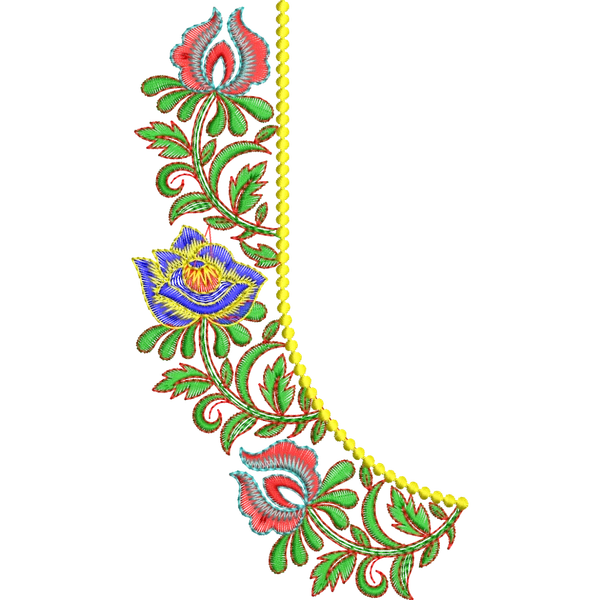 Blouse Design No :MSM - 216 - U Shape, Simple Border