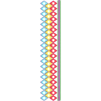 Blouse Design No :MSM - 222 - Mirror Work, Simple Border, U Shape
