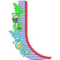 Blouse Design No :MSM - 335 - Simple Border, U Shape