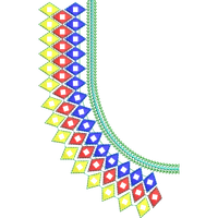 Blouse Design No :MSM - 428 - Mirror Work, Simple Border, U Shape