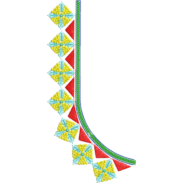 Blouse Design No :MSM - 433 - Simple Border, U Shape