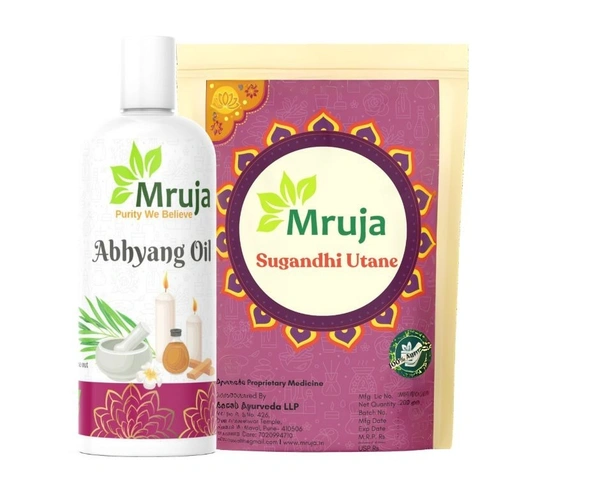 Mruja Abhyang Tail and Mruja Sugandhi Utane - 100 ml ,50 gm