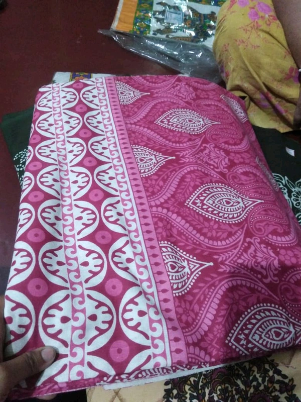 Simple Print Double Bed Sheet (Given Price Is Of EACH) - White, Large