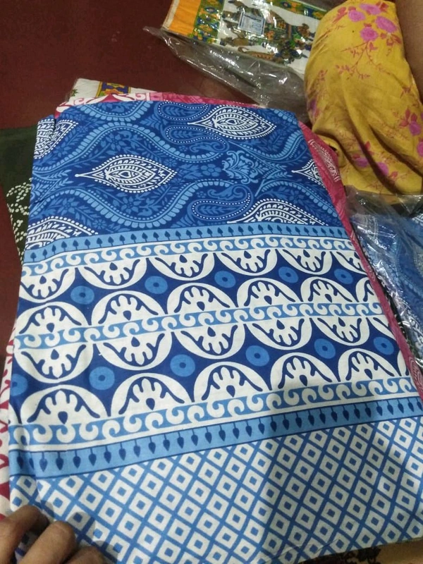 Simple Print Double Bed Sheet (Given Price Is Of EACH) - White, Large