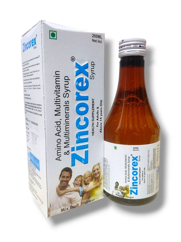 Zincorex Syrup For Multivitamin & Multimineral syrup