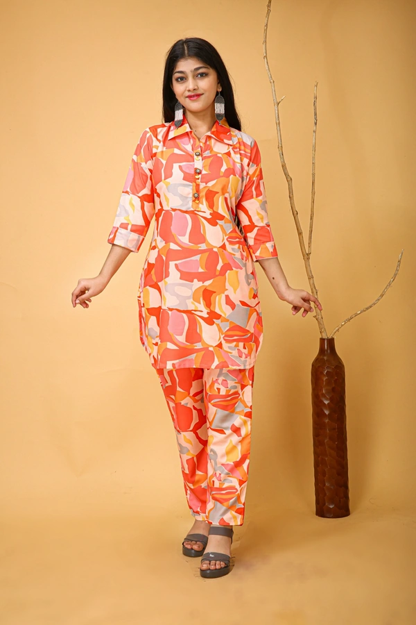 Arihant Creations Poly Rayon Printed Co-ord Set for Women – Comfortable and Stylish - Large - 40 cm