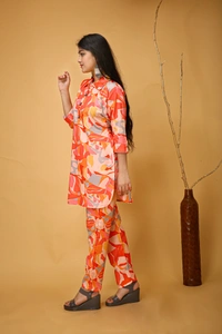 Arihant Creations Poly Rayon Printed Co-ord Set for Women – Comfortable and Stylish - Large - 40 cm