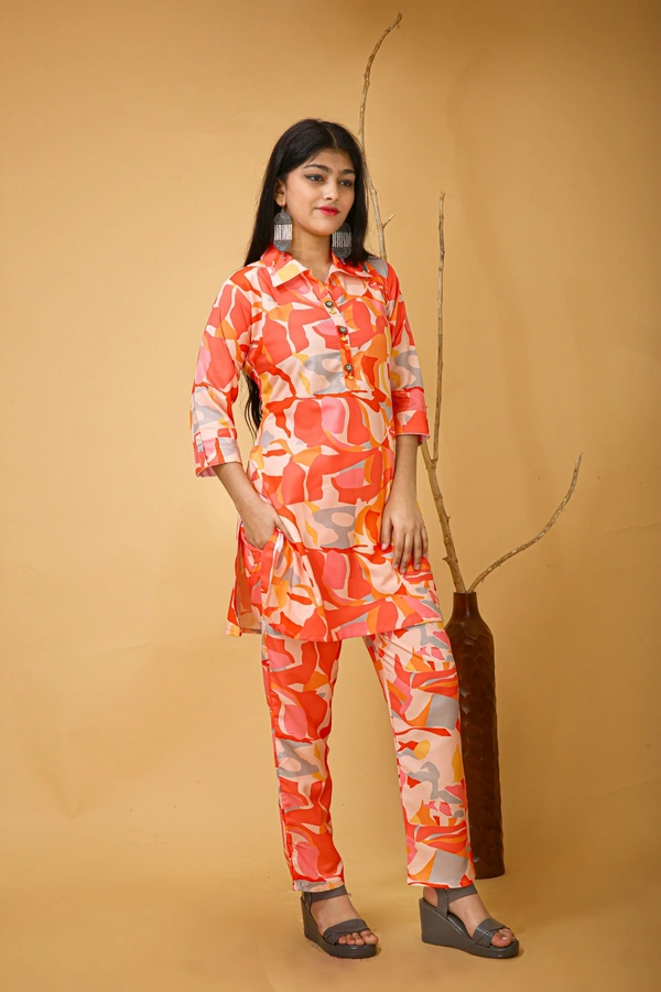 Arihant Creations Poly Rayon Printed Co-ord Set for Women – Comfortable and Stylish - Large - 40 cm