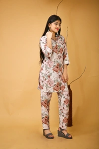 Arihant Creations Poly Rayon Printed Co-ord Set for Women – Comfortable and Stylish - Large - 40 cm