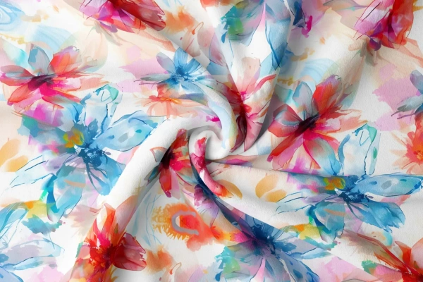 Arihant Creations Rayon Digital Print Fabric 2.5 MTR | 44 Width, Unstitched, Poly Blend - Rayon 2.5 MTR