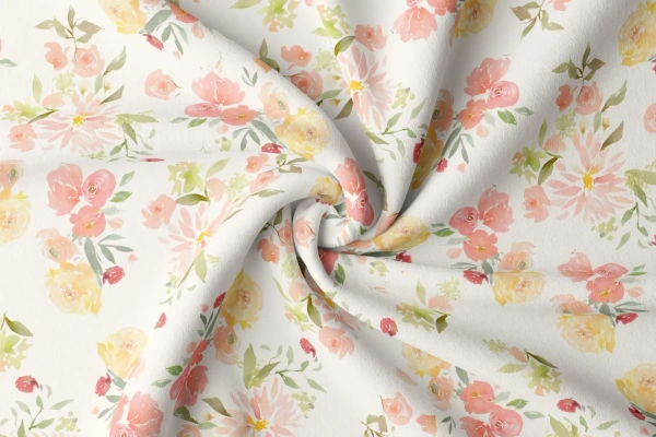 Arihant Creations Rayon Digital Printed Fabric  | Poly Blend, 44 Width, Unstitched - Rayon