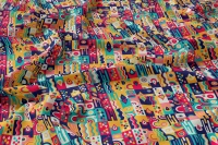 Arihant Creations Poly Rayon Digital Printed Fabric, Soft Fabric, , Durable, 44 Inches Width - Rayon