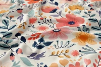 Arihant Creations Rayon Digital Print Fabric  | 44 Width, Unstitched, Poly Blend - Rayon
