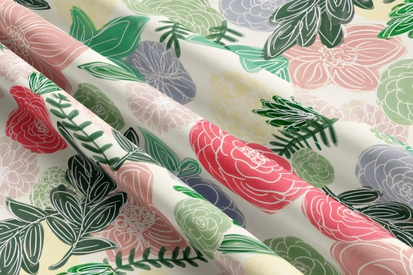Arihant Creations Rayon Digital Print Fabric 2.5 MTR | 44 Width, Unstitched, Poly Blend - Rayon 2.5 MTR