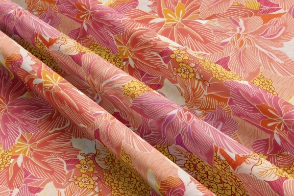 Arihant Creations Rayon Digital Print Fabric  | 44 Width, Poly Blend, Unstitched - Rayon