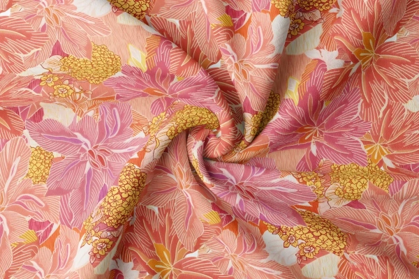 Arihant Creations Rayon Digital Print Fabric  | 44 Width, Poly Blend, Unstitched - Rayon