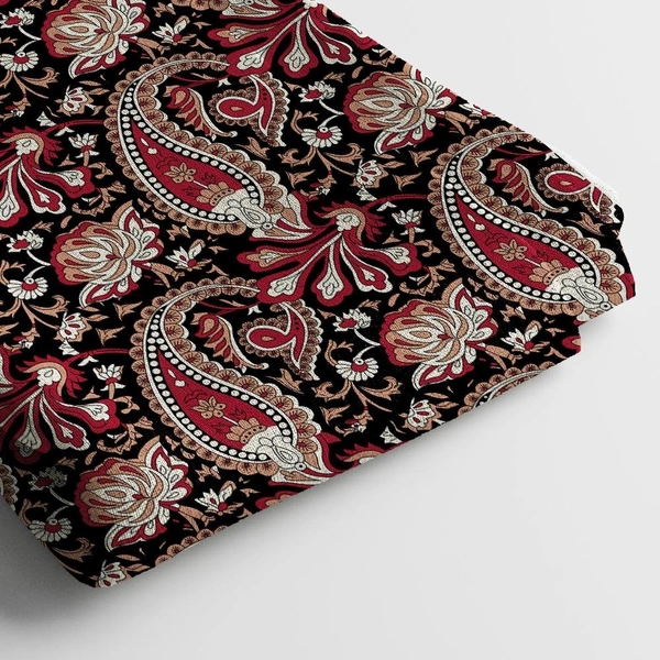 Arihant Creations Muslin Digital Printed Fabric  | Poly Blend, 44 Width, Unstitched, Soft, Lightweight - Muslin